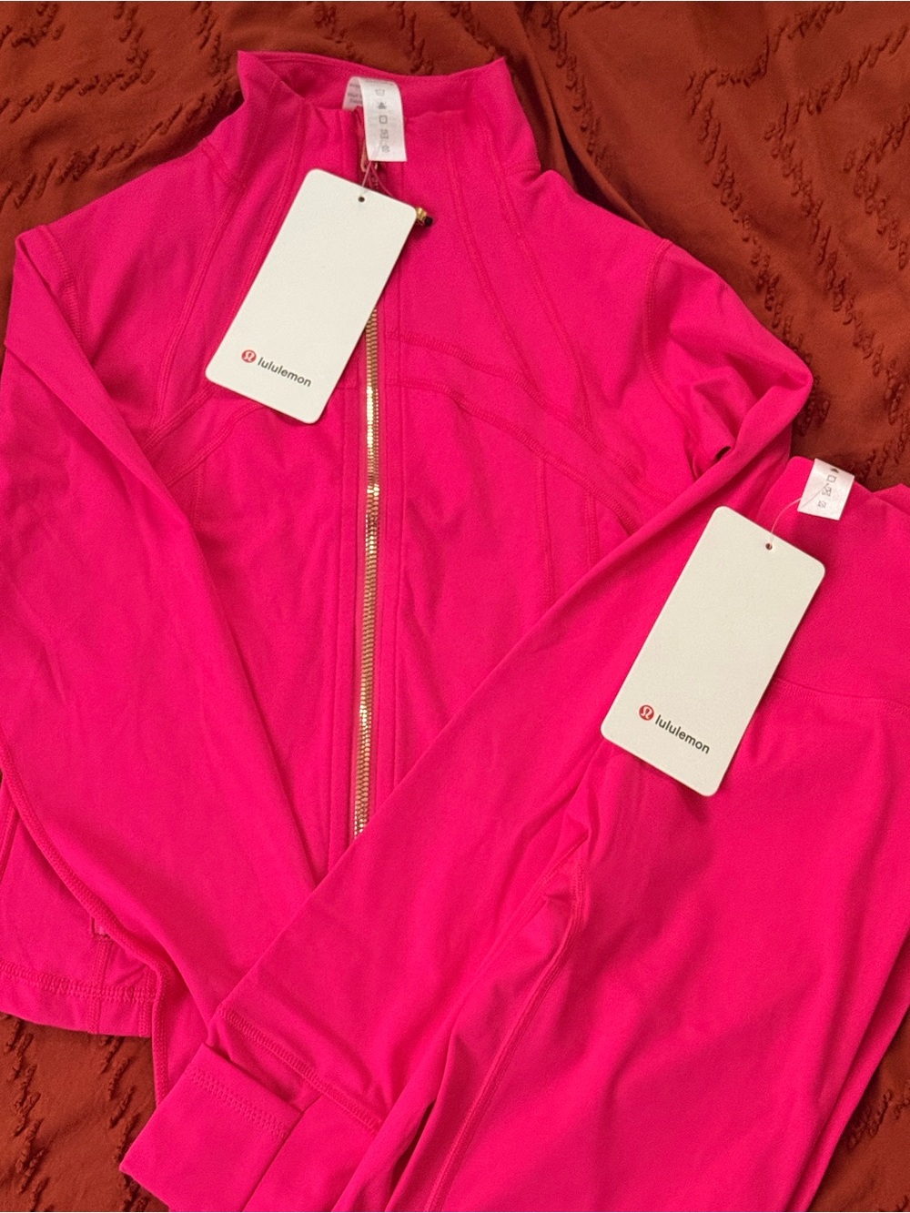 lululemon athletica Hot Pink Full-Zip Bomber Jacket